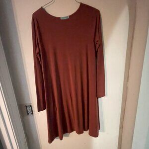 J Jordan Boutique Dress New Rust with Long Sleeves